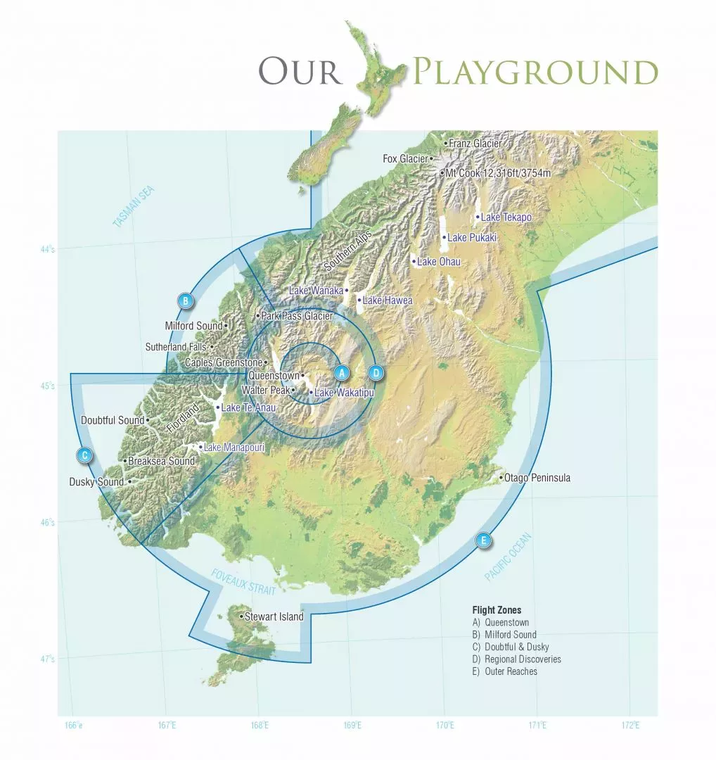 A Map Showing Where Over The Top Helicopters Fly To