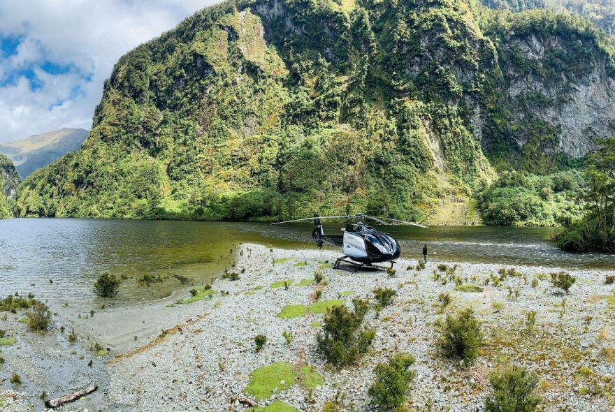 Helicopter Landed in Doubtful Sounds