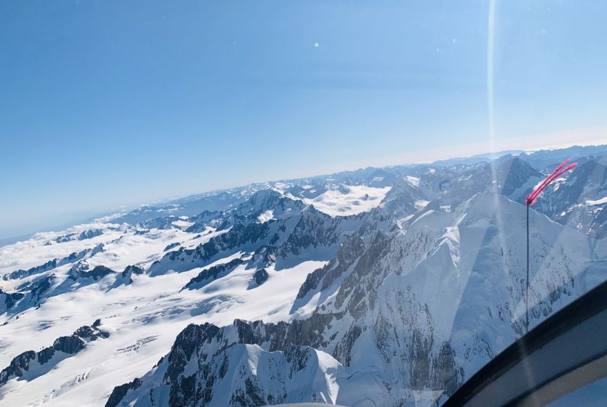 Wide Shot of Glacier Helicopter Ride