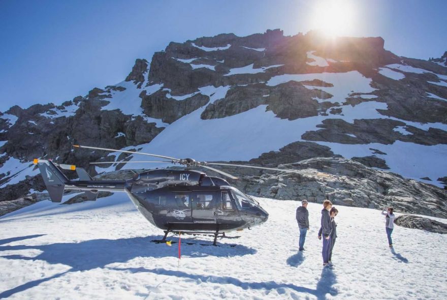 Alpine Snow Over The Top Helicopters