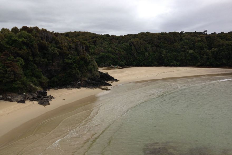 Stewart Island Beach View From Helicopter