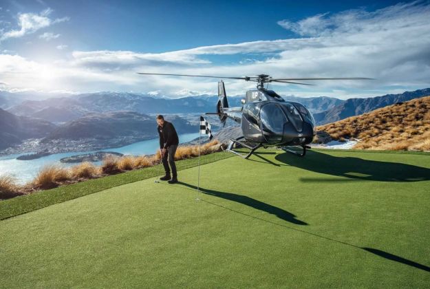 Over the top golf - - helicopter experience