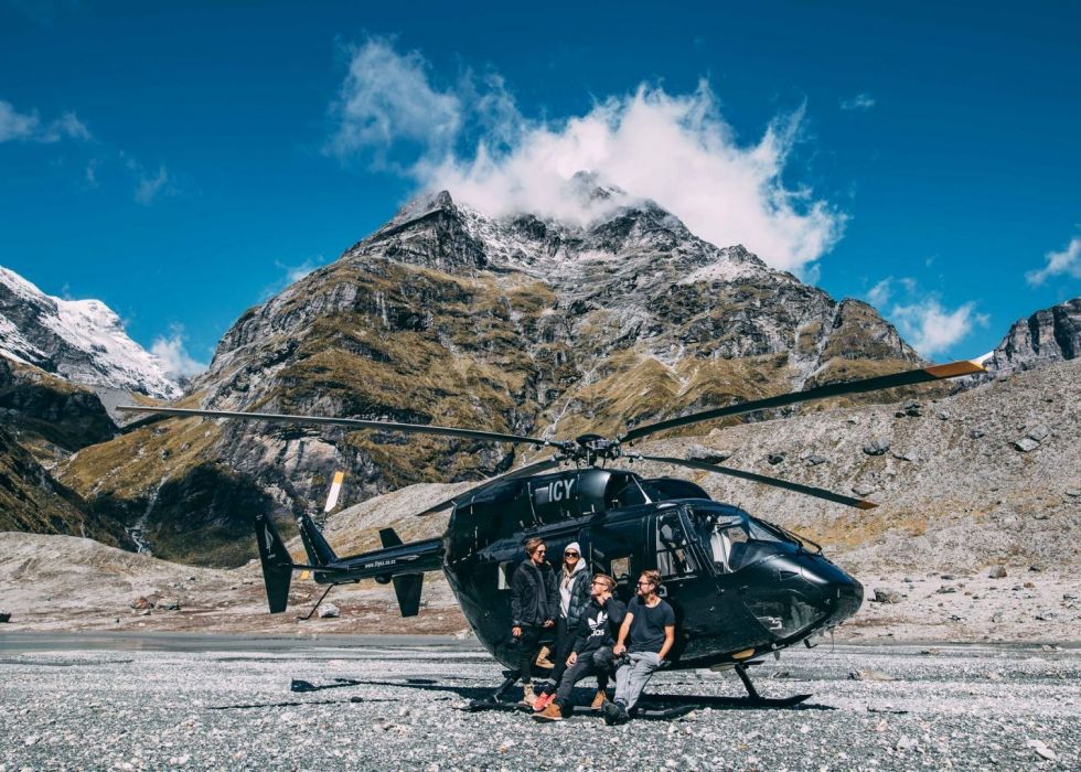 Friends Outside Helicopter Experience