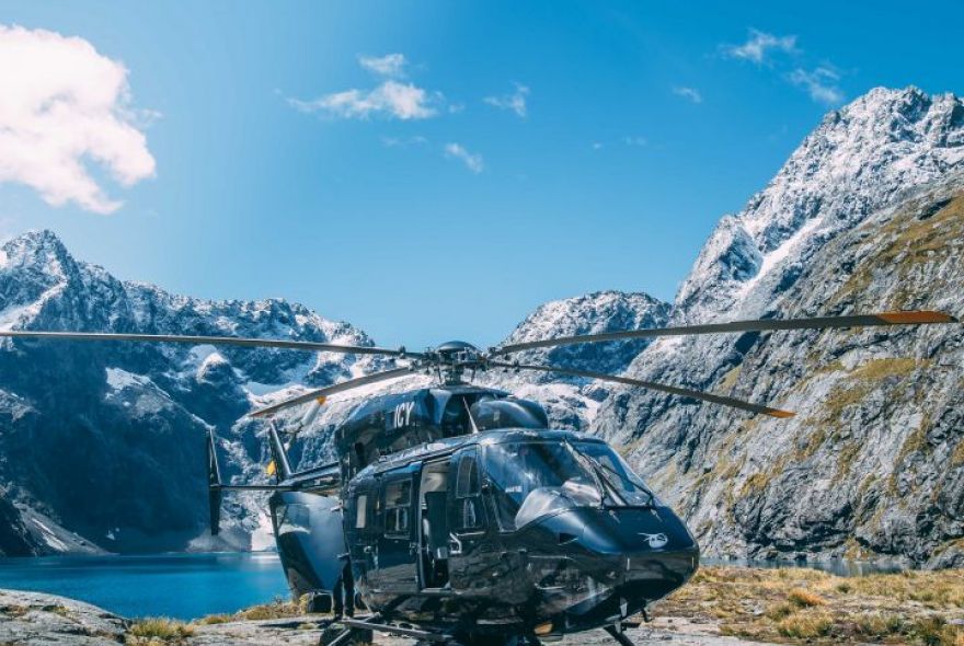 Helicopter Landed in Fiordland